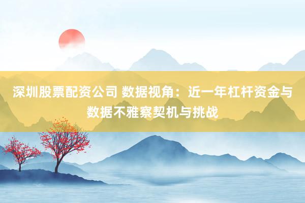 深圳股票配资公司 数据视角：近一年杠杆资金与数据不雅察契机与挑战